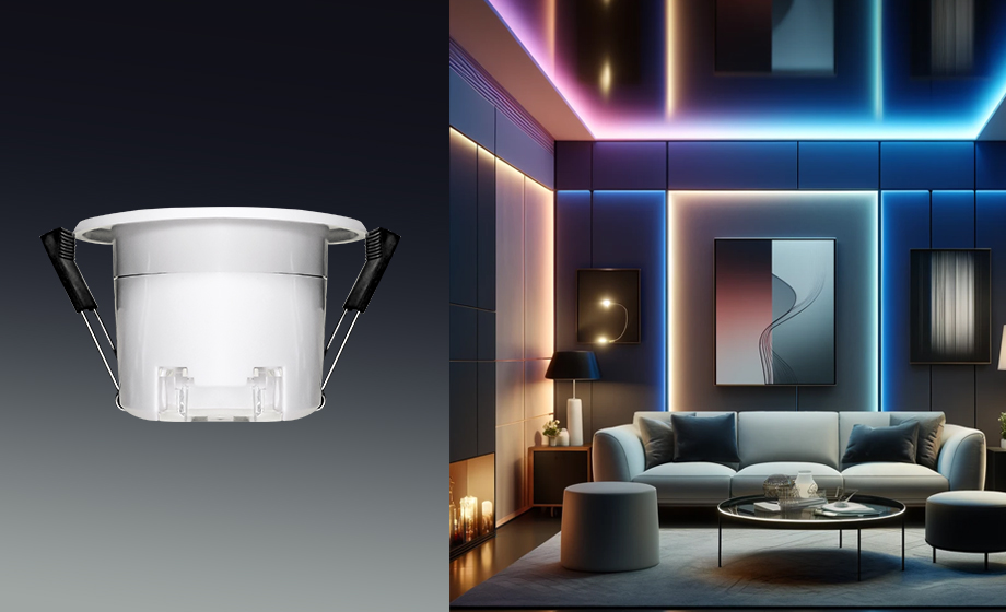 Distance between radar static body detection sensor and LED body sensing switch 飛睿智能